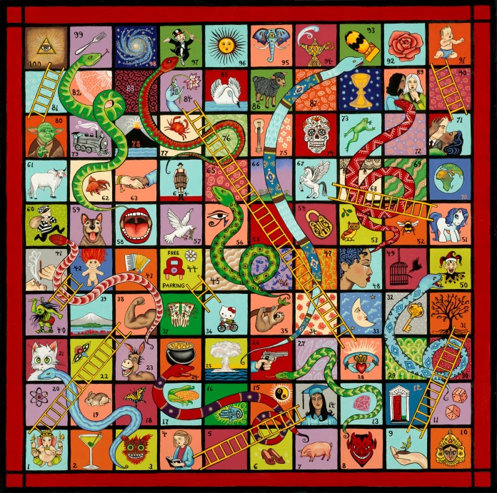 "Snakes and Ladders:   the Game of Life" by Lynda McClanahan